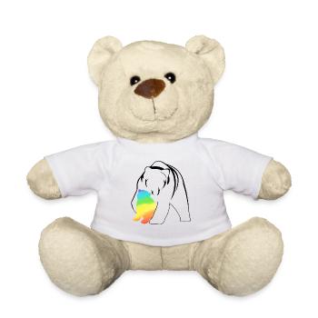 Free Mom Hugs Mama Bear - Teddy Bear - white - Front