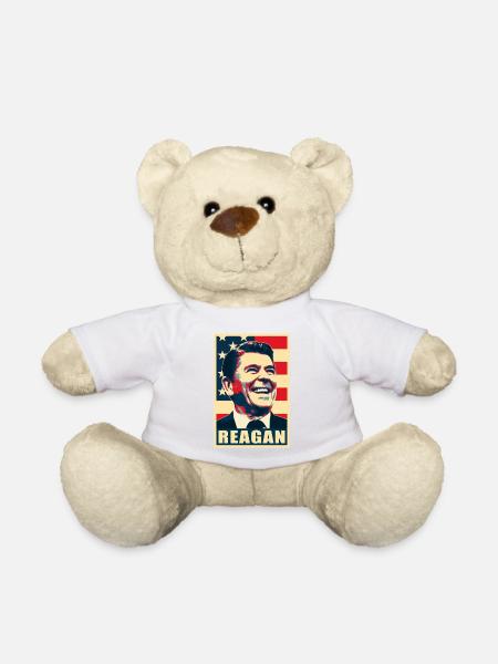 Ronald Reagan Propaganda PopArt - Teddy - Weiß