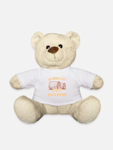 Ich würde jetzt lieber Heu Ballen machen - Teddy - Weiß