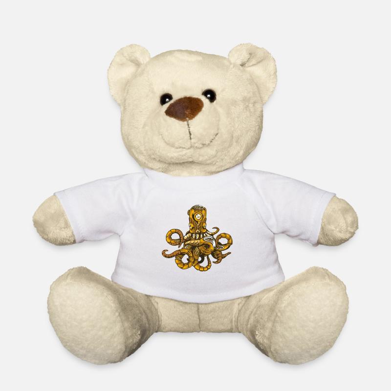 Poulpe steampunk - Nounours - blanc