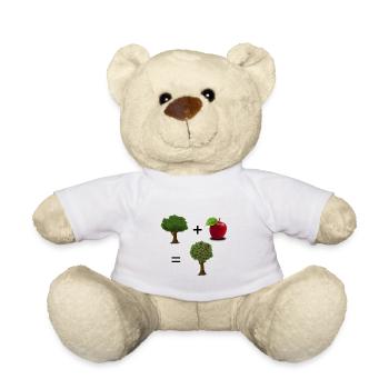 Plante + pomme = pommier - Nounours - blanc - Devant