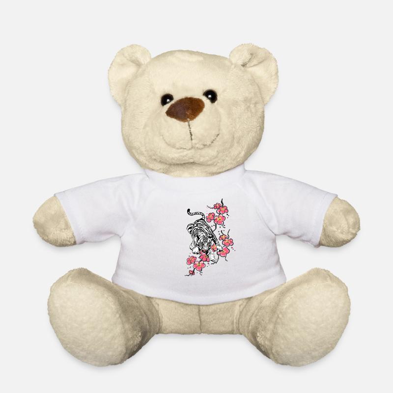 white tiger cherry blossom cherry blossom hanami - Teddy Bear - white