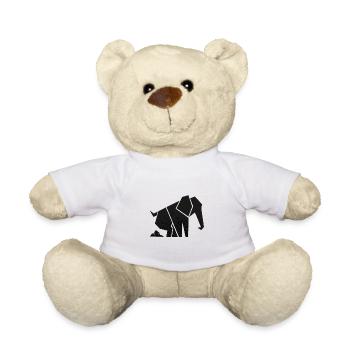 L'éléphant fait un gros tas de merde d'éléphant - Nounours - blanc - Devant
