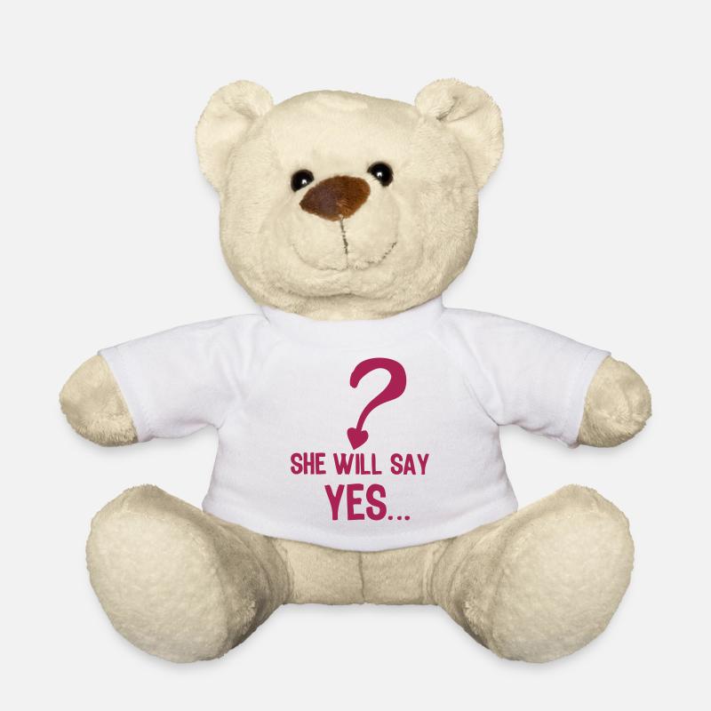 Sie wird ja Hochzeit Hochzeit sagen - Teddy - Weiß