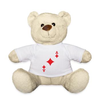 Kostüm Karo Ass Poker Kartenspiel - Teddy - Weiß - Vorne