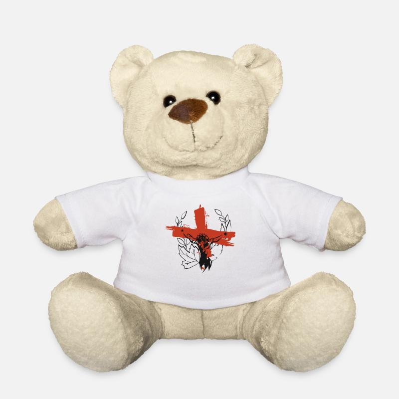 Kreuzigung Jesus Art - Teddy - Weiß