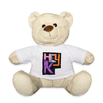hey K Logo - Teddy - Weiß - Vorne