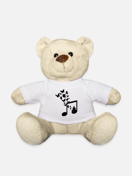 Musiker Gitarre Geschenk - Teddy - Weiß