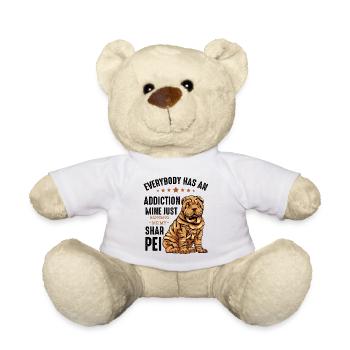 Bulldogge mit Sternen und Text Shar Pei - Teddy - Weiß - Vorne