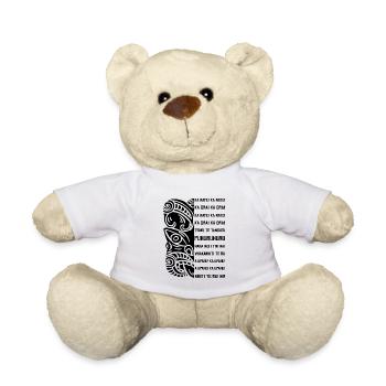 Haka New Zealand rugby - Teddy Bear - white - Front