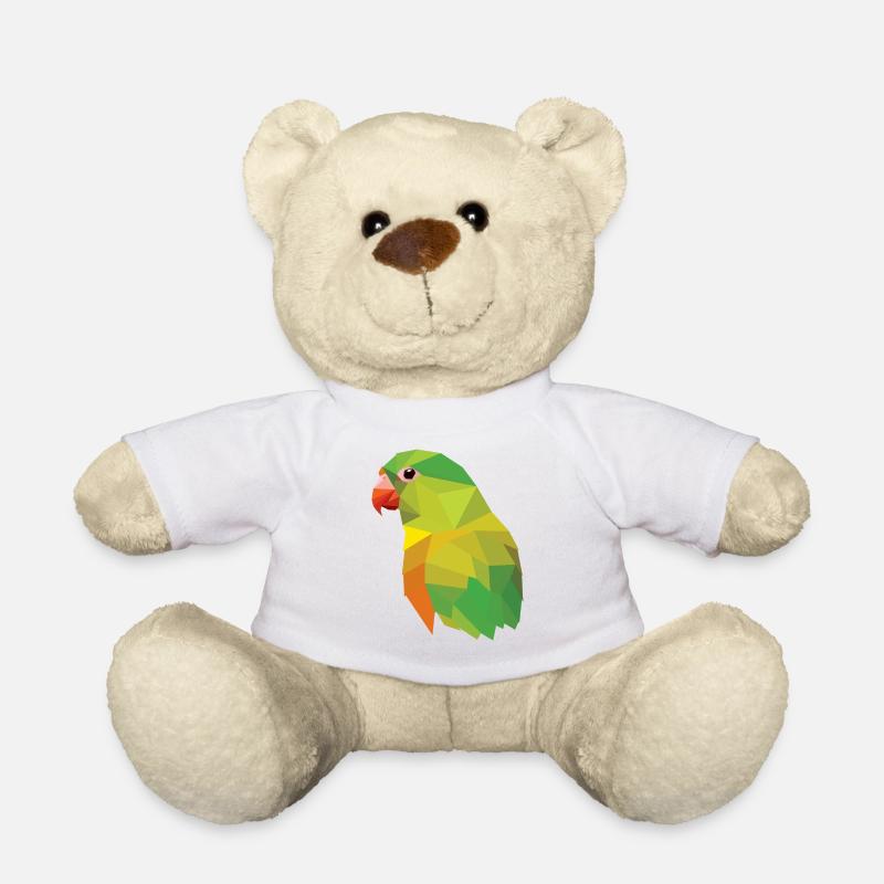 Papagei Vogel Mosaik low poly - Teddy - Weiß