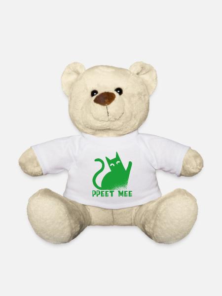 Pet me, chat chaton - Nounours - blanc