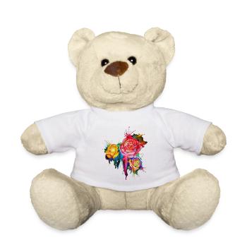 Chemise de bonne humeur Flower Power - Nounours - blanc - Devant