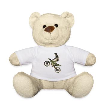 Camouflage Camo Dirt Bike Motocross - Teddy - Weiß - Vorne