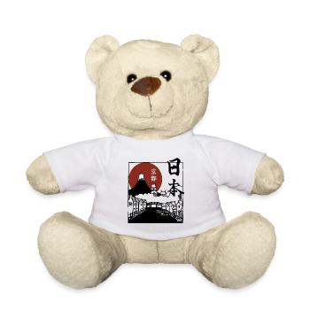 kyoto fuji ancient japan old nippon - Teddy Bear - white - Front