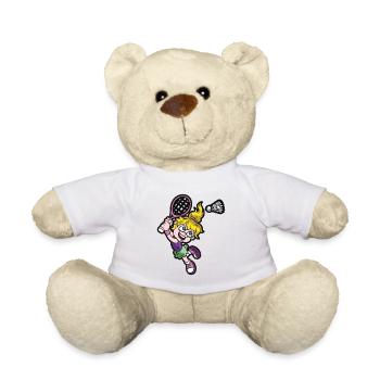 BADMINTON GIRL Federball Mädchen Sportlich Cool - Teddy - Weiß - Vorne