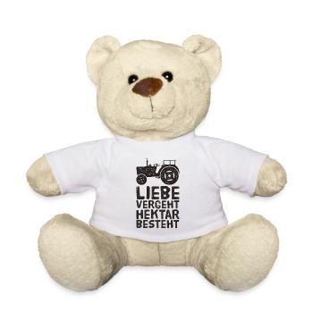 Landwirt Bauer Traktor - Teddy - Weiß - Vorne
