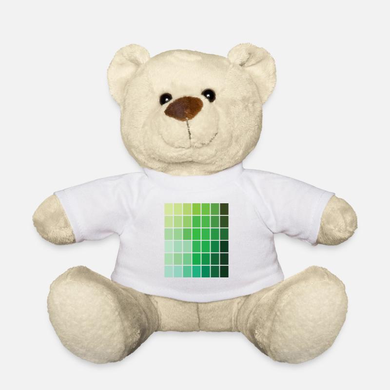 Palette de couleurs vertes tendance - Nounours - blanc