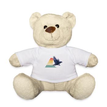 Raven Crow Retro Vintage - Teddy Bear - white - Front