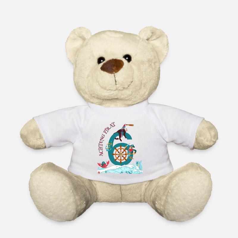 Achtung Pirat - Teddy - Weiß