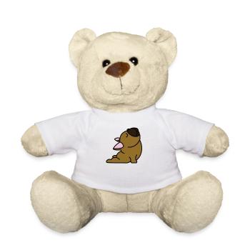 Chemise de yoga Mops - Nounours - blanc - Devant