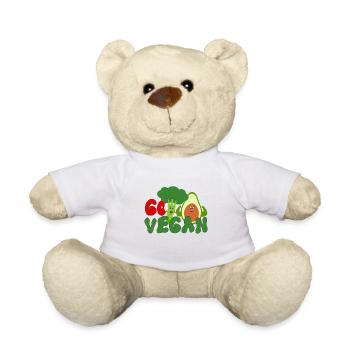 vegan, veganer, Go Vegan - Teddy - Weiß - Vorne