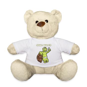 SEND NUDES süße nackte Schildkröte Nackidei - Teddy - Weiß - Vorne