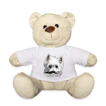 Westie Hug Me Hug me West Highland Terrier - Nounours - blanc - Devant