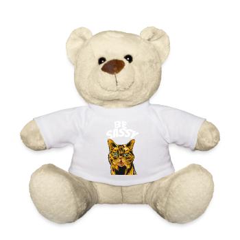 freche katze sei frech - Teddy - Weiß - Vorne