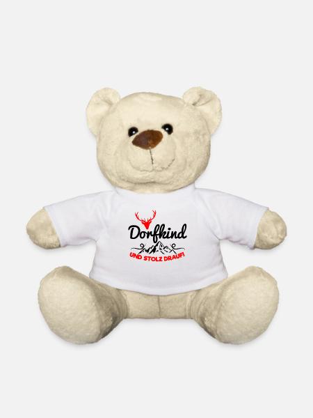 Dorfkind Stolz Drauf Dorfkinder - Teddy - Weiß