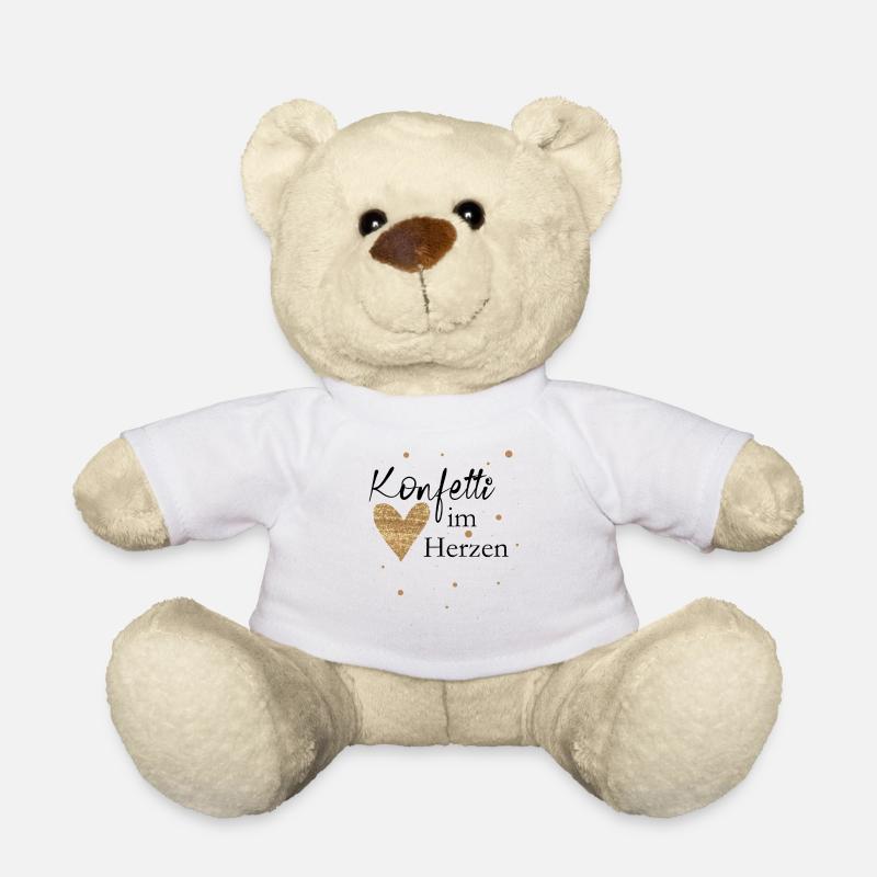 konfetti im herzen herz - Teddy - Weiß