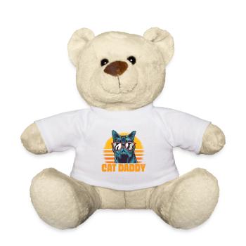katzenpapa lustig - Teddy - Weiß - Vorne