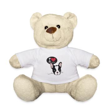 j'aime le bouledogue français - Nounours - blanc - Devant