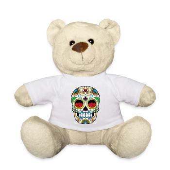 Crâne de sucre - Nounours - blanc - Devant