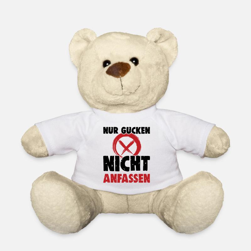 Nur Gucken Nicht Anfassen - Teddy - Weiß
