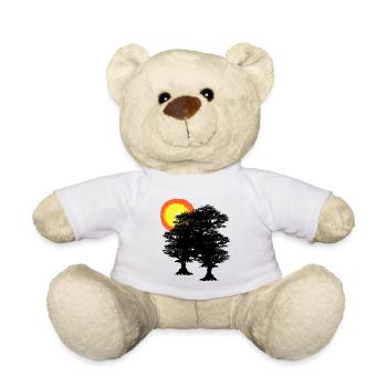 Sun trees tree forest nature ecology environment - Teddy Bear - white - Front