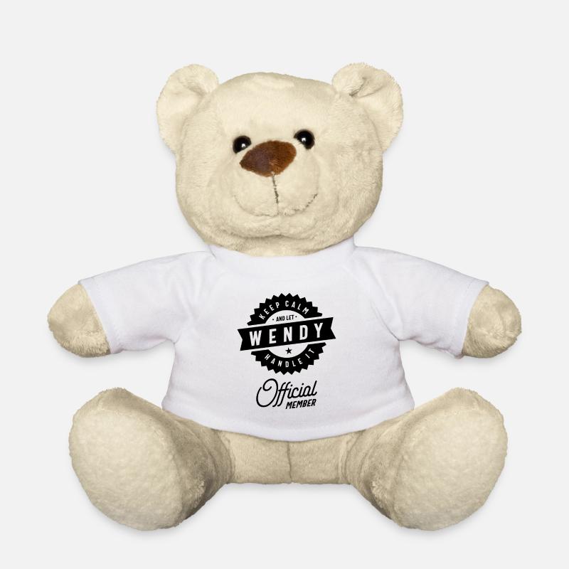 Wendy personalisierte Name Geburtstagsgeschenk - Teddy - Weiß