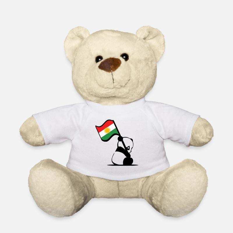 Kurdischer Panda. Süßer Panda mit Kurdistan Flagge - Teddy - Weiß