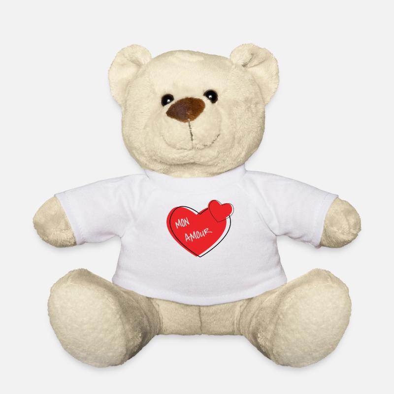 Mon amour - Nounours - blanc