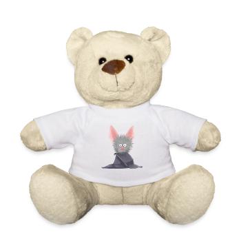 Fledermaus Nachtschwärmer Blutsauger Wildtier Baby - Teddy - Weiß - Vorne