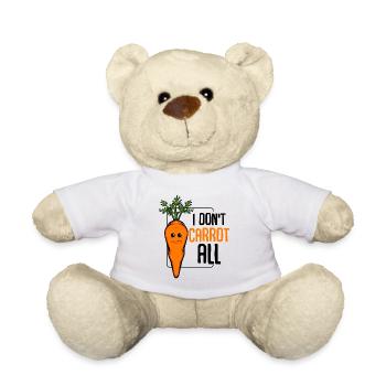 Karotte mit Gesicht und Schrift - Teddy - Weiß - Vorne