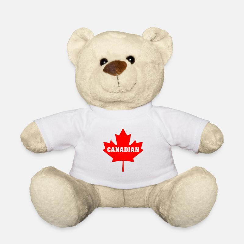 CANADIAN CANADA KANADIER KANADA MAPLE LEAF AHORN - Teddy - Weiß