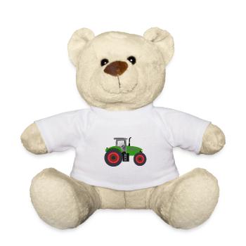 tractor - Teddy Bear - white - Front