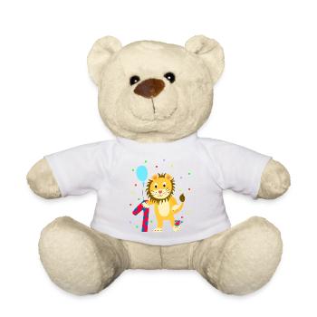 First Birthday 1st Year Lion Sweet Gift - Teddy Bear - white - Front