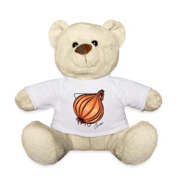 Orangen Zwiebel Vektorkunst - Teddy - Weiß - Vorne