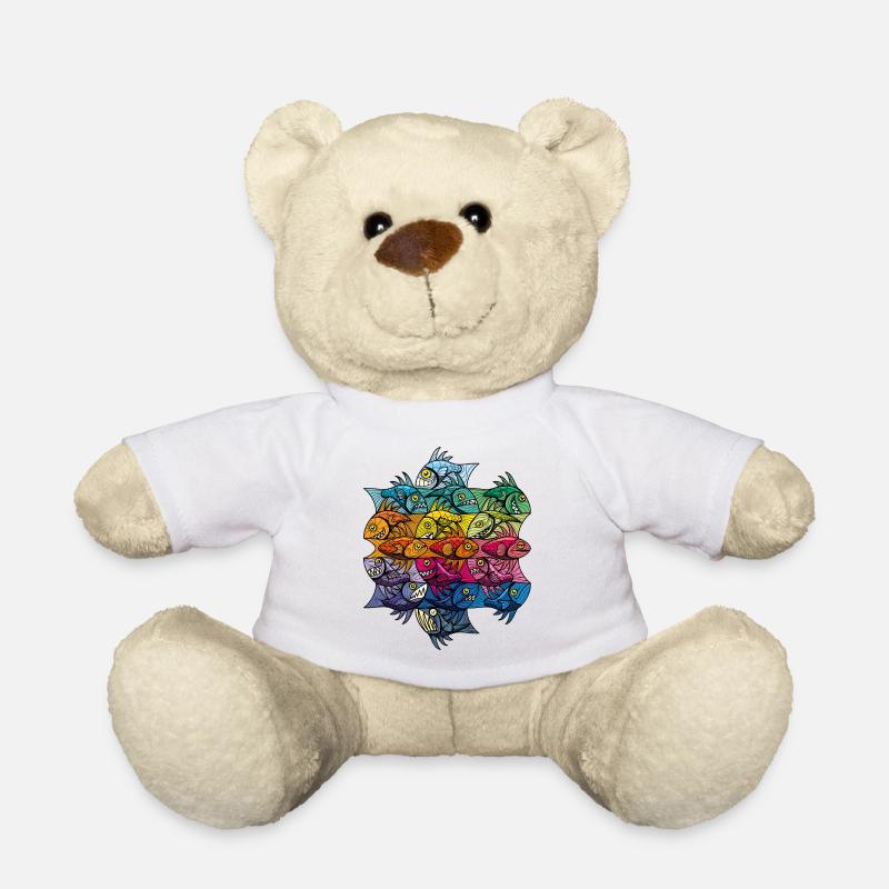 Escherfish style Pattern V - Teddy - Weiß