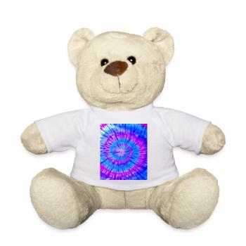 Abstract Pattern Colorful Batik Purple Blue - Teddy Bear - white - Front