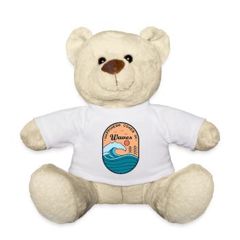 Waves Landscape Nature Surfing Holiday Gift - Teddy Bear - white - Front