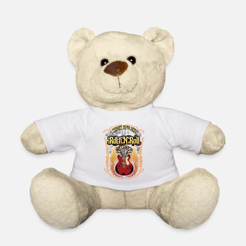 Rock n Roll - chemise rock avec slogan - Nounours - blanc