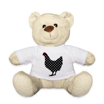 Huhn Henne gepunktet - Teddy - Weiß - Vorne